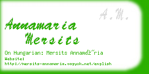 annamaria mersits business card